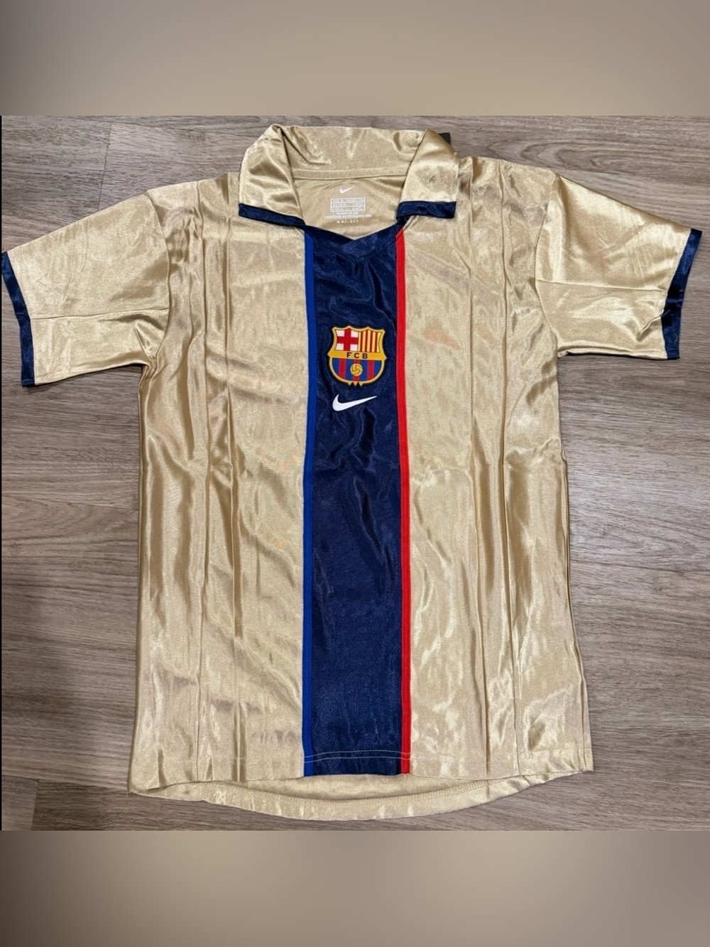 Xavi FC Barcelona Kids' Gold Short-Sleeve Soccer Jersey